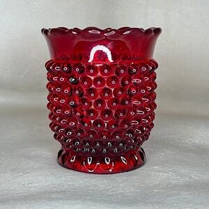 Vintage Fenton Ruby Hobnail Glass